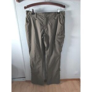 Duluth Trading Co Cargo Pants Women 12x33 Olive Green Stretch‎ Outdoor Utility